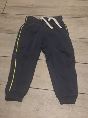 Wonderkids Navy Joggers with Yellow Side Stripe